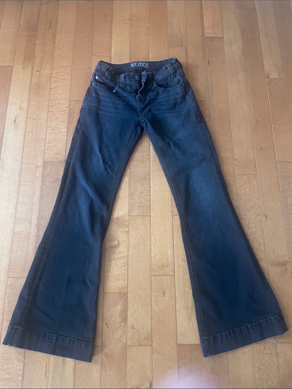 Rock & Roll Cowgirl Black Flare Jeans